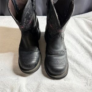 🖤 Justin Gypsy Women’s Steel Toe Waterproof Work Boots – Size 10B